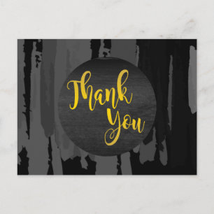 Waterverf Black en Gold Hartelijk dank Abstract Briefkaart