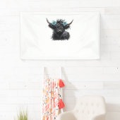 Waterverf Black Highland Koe Classic T-shirt Spandoek (Insitu)