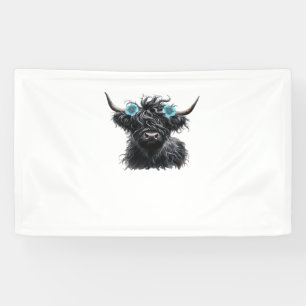 Waterverf Black Highland Koe Classic T-shirt Spandoek