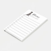 Waterverf Black Lab Dog gepersonaliseerd om lijst  Post-it® Notes (Schuin)