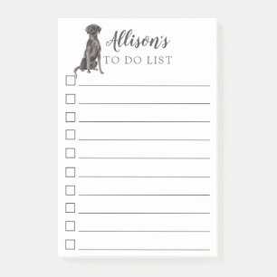 Waterverf Black Lab Dog gepersonaliseerd om lijst  Post-it® Notes