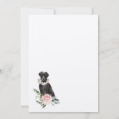 Waterverf Black Labrador Pet & Floral Pink Rose Kaart (Achterkant)