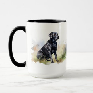 Waterverf Black Labrador Retriever Mok