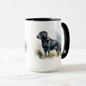 Waterverf Black Labrador Retriever Mok (Voorkant rechts)