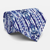 Waterverf Black Light Dark Blue Shades shibori Stropdas (Opgerold)