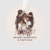 Waterverf Black Mam en dochter (1) Ornament (voorkant)