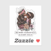 Waterverf Black Mam en dochter (3) Sticker (Vel)