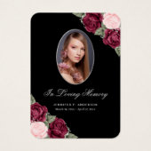 Waterverf Black Memorial Funeral Prayer Kaart (Voorkant)