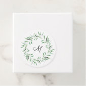 Waterverf Black Olive Wreate Bedankjes Labels (In situ)