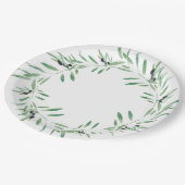 Waterverf Black Olive Wreate Papieren Bordje (Gekanteld)