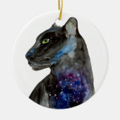 Waterverf Black Panther - Animal Keramisch Ornament (Voorkant)