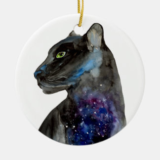 Waterverf Black Panther - Animal Keramisch Ornament