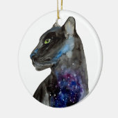Waterverf Black Panther - Animal Keramisch Ornament (Links)