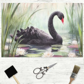 Waterverf Black Swan Decoupage Craft Tissuepapier