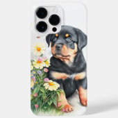 WATERVERF BLACK TAN ROTWEILLER PUPPY DOG Case-Mate iPhone CASE (Achterkant)