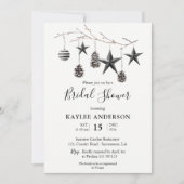 Waterverf Black White Vrijgezellenfeest met kerstm Kaart (Voorkant)