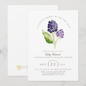 Waterverf Blackberry Duo | Berry-Baby shower Kaart (Voorkant / Achterkant)