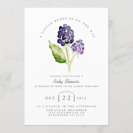 Waterverf Blackberry Duo | Berry-Baby shower Kaart