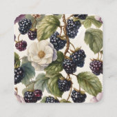Waterverf Blackberry en Cream Floral Informatiekaartje (Achterkant)