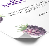 Waterverf Blackberry - Luierloterij Poster (Hoek)