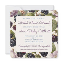 Waterverf Blackberry's & Regal Blooms Square