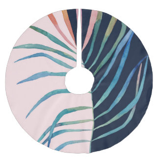 Waterverf blad, abstracte natuur print. kerstboom rok