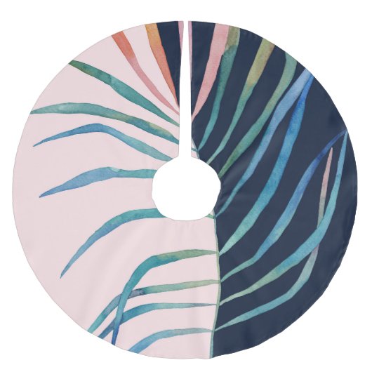 Waterverf blad, abstracte natuur print. kerstboom rok (Voorkant)