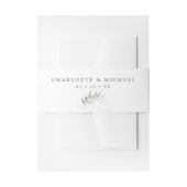 Waterverf blad botanische bruiloft uitnodigingen wikkel (Voorkant Voorbeeld)