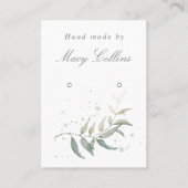 Waterverf blad dat sierjuwelen tentoonstelt visitekaartje (Voorkant)