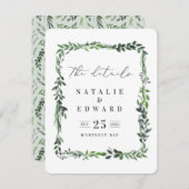 waterverf blad details kaart (Voorkant / Achterkant)