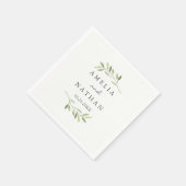 Waterverf Blad Groene Krans Trouwservet Servetten (Hoek)