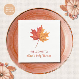 Waterverf Blad Herfst Baby Shower Papieren Servett Servet
