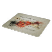 Waterverf — Blad Muziek en Violin Snijplank (Hoek)