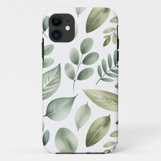 Waterverf Blad Patroon Case-Mate iPhone Case (Achterkant)