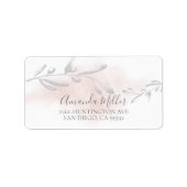 Waterverf blad retour adres label (Voorkant)