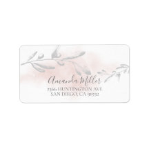 Waterverf blad retour adres label