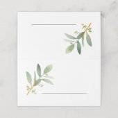 Waterverf-blad Weddenschap- of gebeurtenisplaatska Plaatskaartje (Buitenkant ongevouwen)