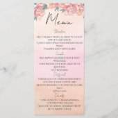 Waterverf - bladen en prosecco - vrijgezellenfeest menu (Voorkant)