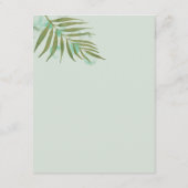 Waterverf bladeren 04d bruiloft behuizing Kaart (Achterkant)