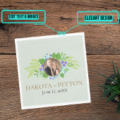 Waterverf bladeren 08e bruiloft diner servet