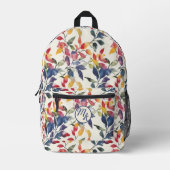 Waterverf bladeren bedrukte rugzak (Voorkant)