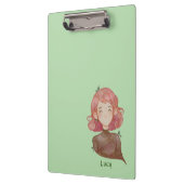 Waterverf bladeren & boom meisje karakter klembord (Links)