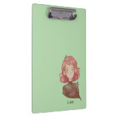 Waterverf bladeren & boom meisje karakter klembord (Rechts)