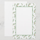 Waterverf bladeren en bessen briefpapier (Voorkant / Achterkant)