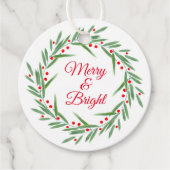 Waterverf bladeren en bessen Wreater Bedankjes Labels (Voorkant)