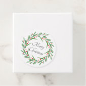 Waterverf bladeren en bessen Wreater Bedankjes Labels (In situ)