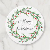 Waterverf bladeren en bessen Wreater Bedankjes Labels (Voorkant)