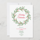 Waterverf bladeren en bessen Wreater Kaart (Voorkant)