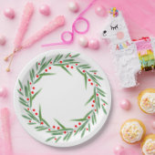 Waterverf bladeren en bessen Wreater Papieren Bordje (Feest)