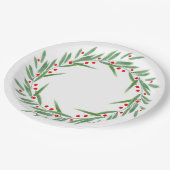 Waterverf bladeren en bessen Wreater Papieren Bordje (Gekanteld)